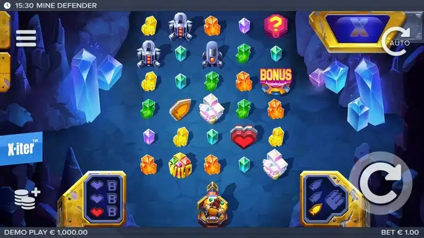 Mine Defender slot screenshot 