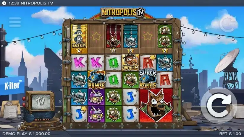 Nitropolis TV slot screenshot 2