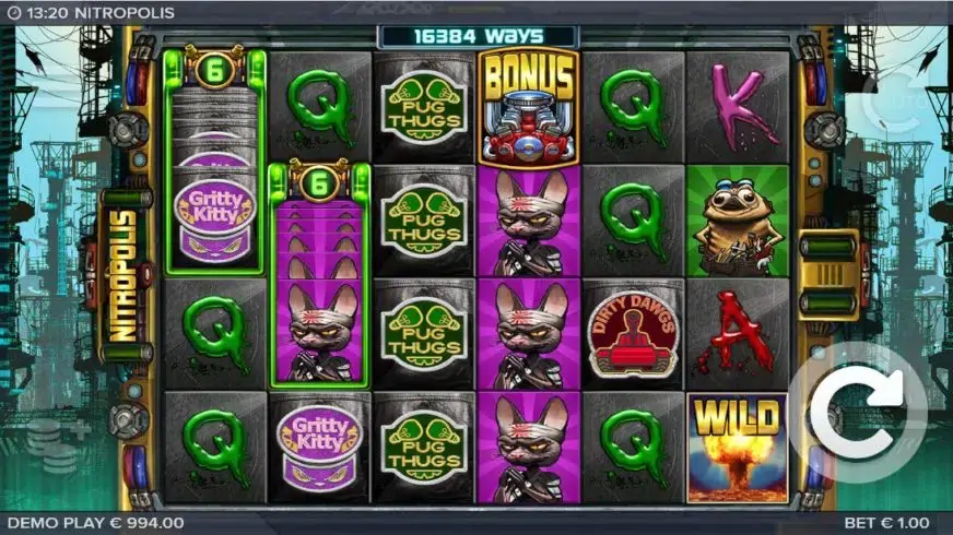 Nitropolis slot screenshot 