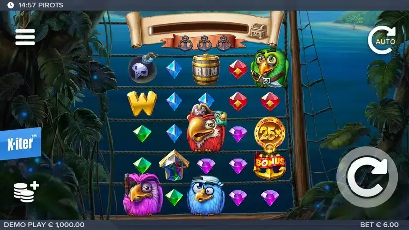 Pirots slot screenshot 