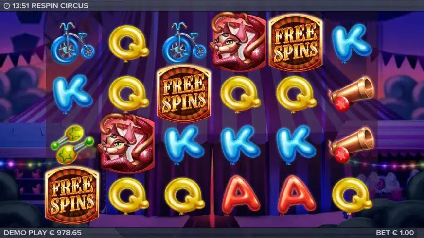 Respin Circus slot screenshot 4