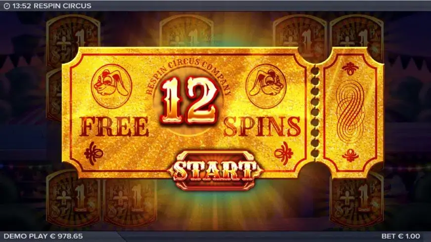 Respin Circus slot screenshot 6