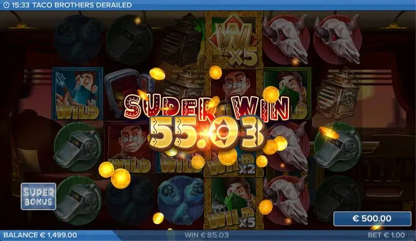 Taco Brothers Derailed slot screenshot 5