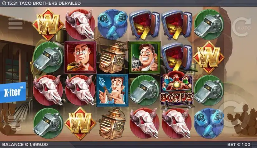 Taco Brothers Derailed slot screenshot 1