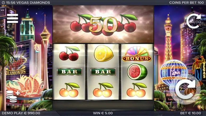 Vegas Diamonds slot screenshot 