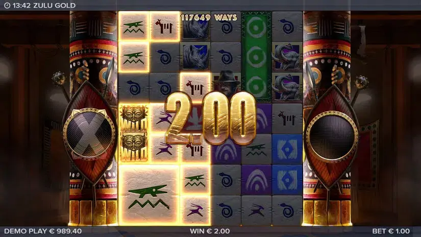 Zulu Gold slot screenshot 4