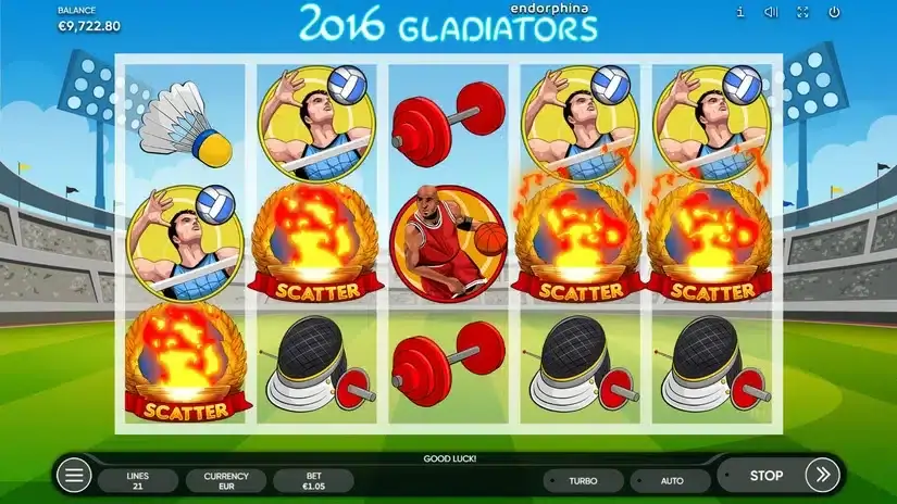 2016 Gladiators slot screenshot 2