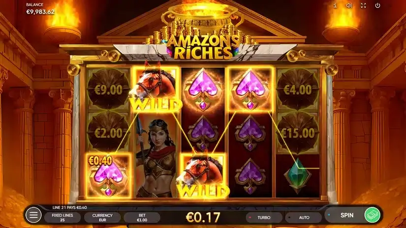 Amazons Riches slot screenshot 2