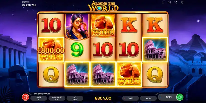 Around the World slot screenshot 2