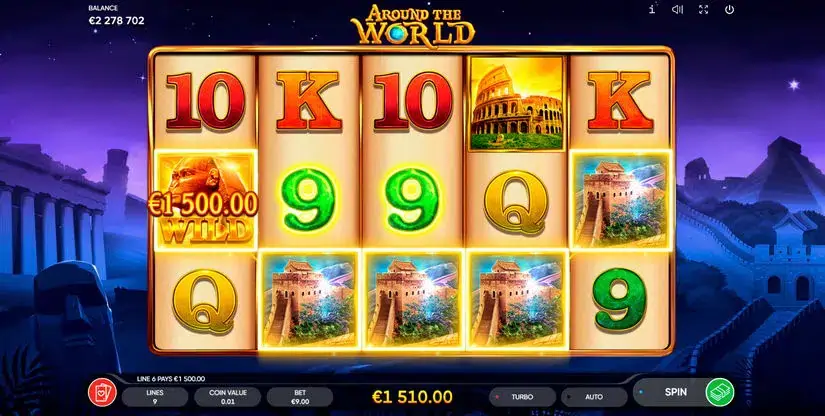 Around the World slot screenshot 3