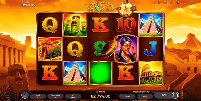 Around the World slot screenshot 8