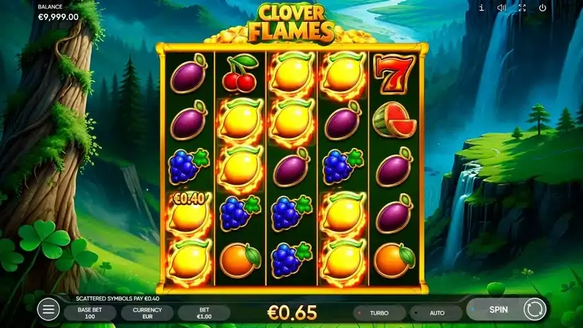 Clover Flames slot screenshot 3