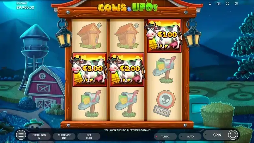 Cows & UFOs slot screenshot 4