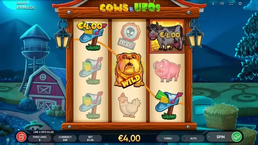 Cows & UFOs slot screenshot 2