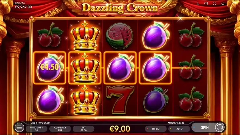 Dazzling Crown slot screenshot 3