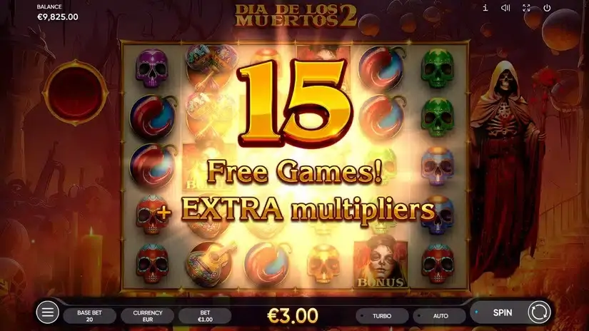Dia de Los Muertos 2 slot screenshot 3