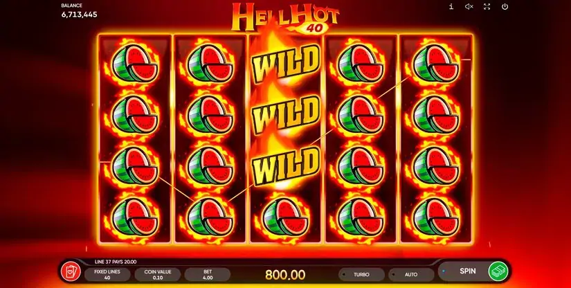 Hell Hot 40 slot screenshot 2