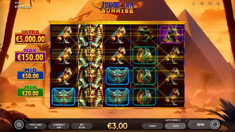 Joker Ra: Sunrise slot screenshot 2