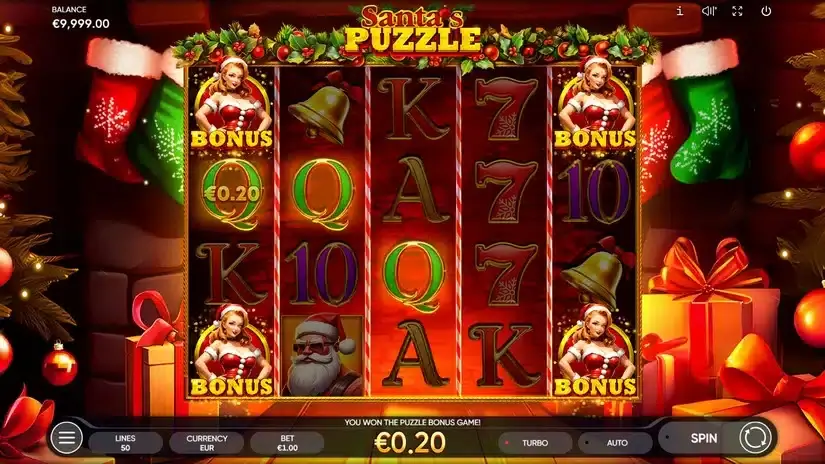 Santa’s Puzzle slot screenshot 2