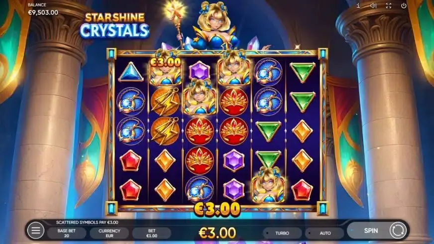 Starshine Crystals slot screenshot 2