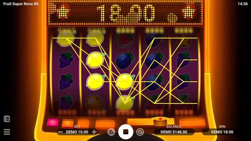 Fruit Super Nova 80 slot screenshot 