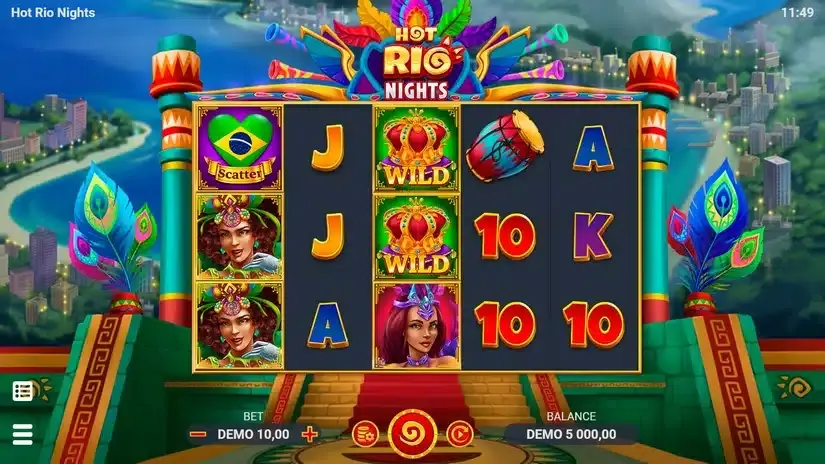 Hot Rio Nights slot screenshot 