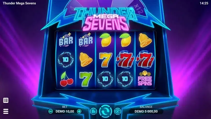 Thunder Mega Sevens slot screenshot 1