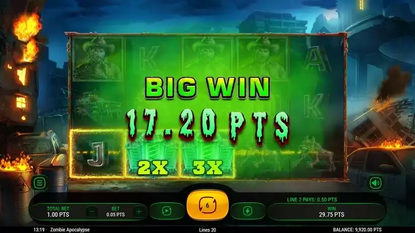 Zombie Apocalypse slot screenshot 5