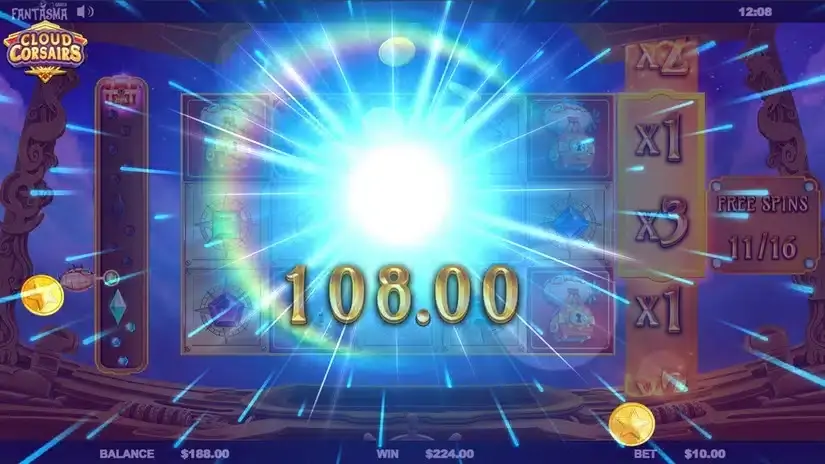 Cloud Corsairs slot screenshot 