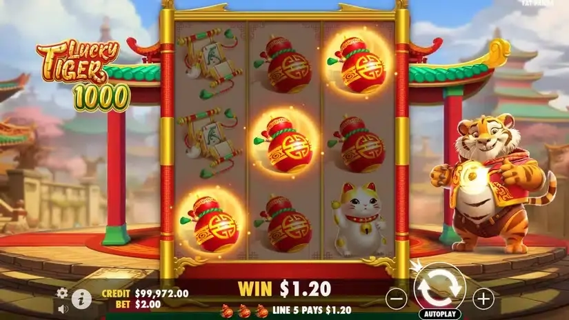 Lucky Tiger 1000 slot screenshot 4