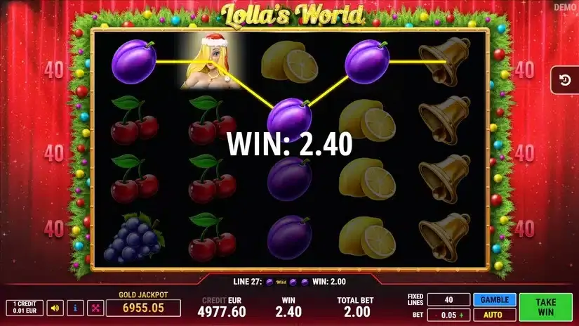 Lollas World Christmas slot screenshot 4