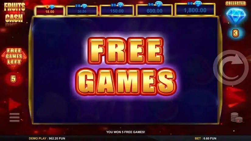 Fruits Cash slot screenshot 3