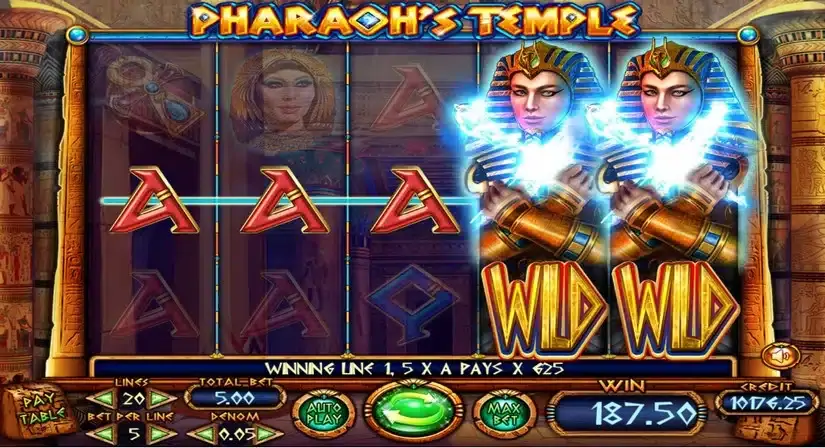 Pharaohs Temple slot screenshot 2