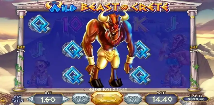 The Wild Beast of Crete slot screenshot 3