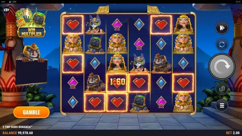 3 Tiny Gods Bonanza slot screenshot 2