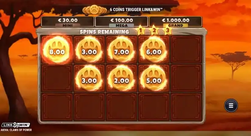 Akiva Claws of Power slot screenshot 3