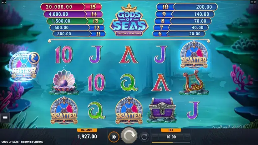Gods of Seas Triton’s Fortune slot screenshot 2