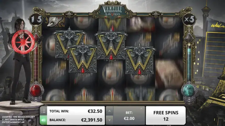 Vampire: The Masquerade — Las Vegas slot screenshot 1