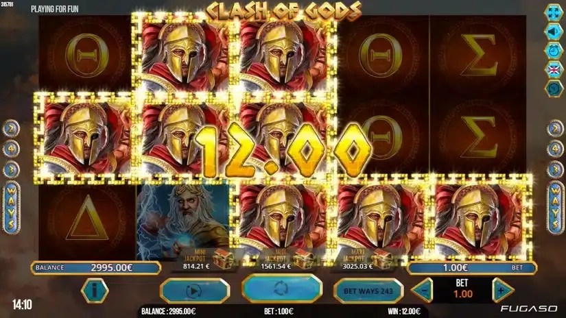 Clash of Gods slot screenshot 3