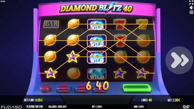 Diamond Blitz 40 slot screenshot 3