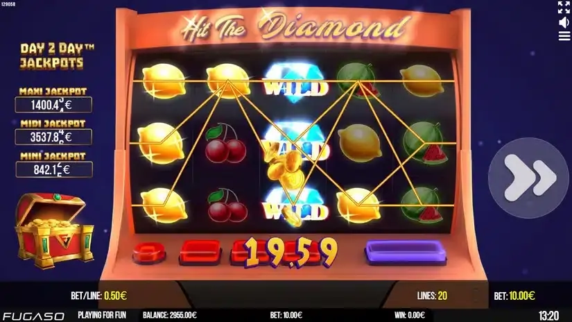 Hit The Diamond slot screenshot 2