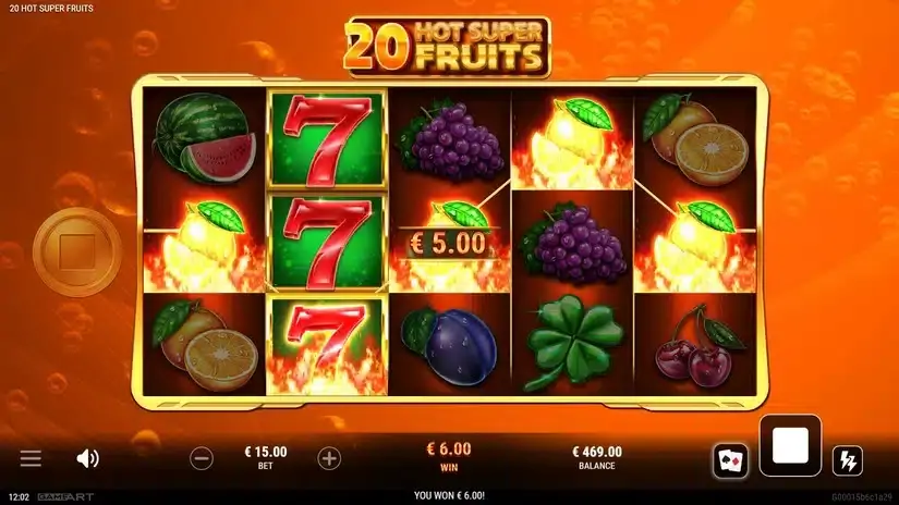 20 Hot Super Fruits slot screenshot 4
