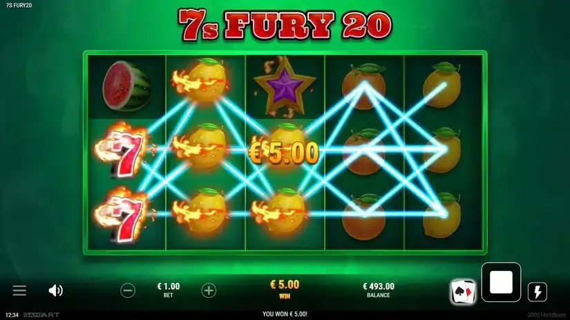 7s Fury 20 slot screenshot 2