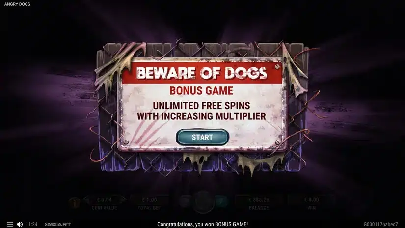 Angry Dogs slot screenshot 4