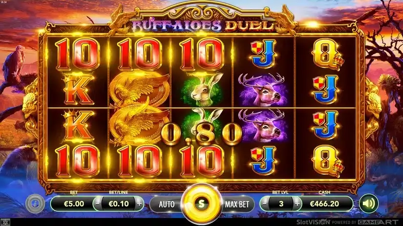 Buffaloes Duel slot screenshot 3
