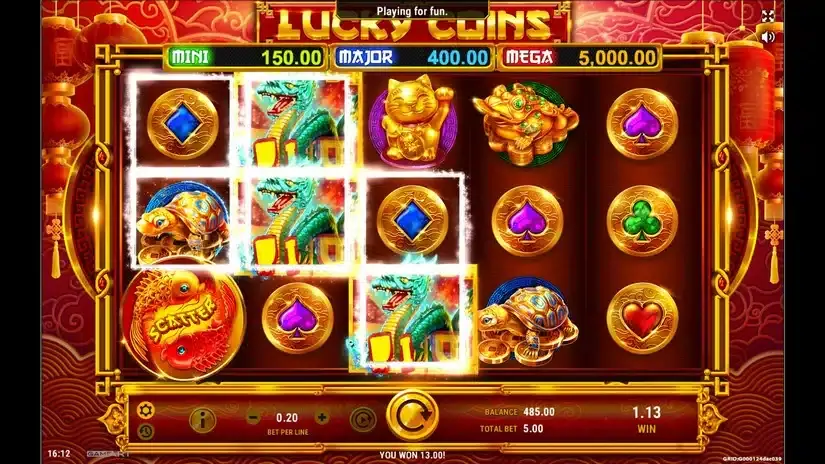 Lucky Coins slot screenshot 2