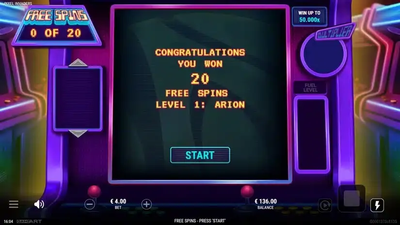 Pixel Invaders slot screenshot 3