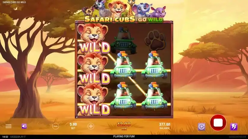 Safari Cubs Go Wild slot screenshot 4