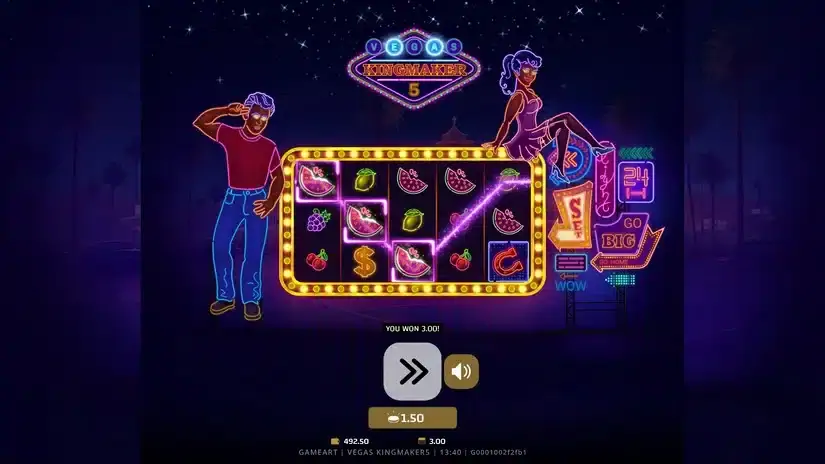 Vegas Kingmaker 5 slot screenshot 2