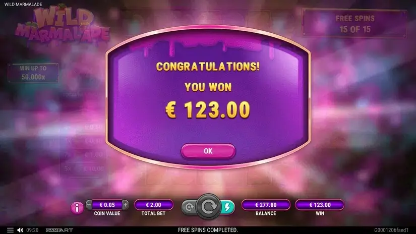 Wild Marmalade slot screenshot 